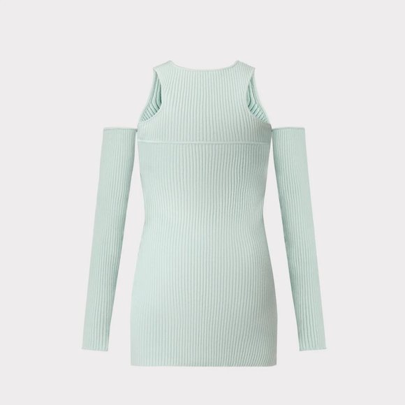 NWT Herve Leger RIB DRESS WITH CUT OUT LONG SLEEVES (XS) - Picture 2 of 5